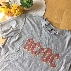 H M Tops Nwt Hm Divided Acdc Band Tshirt Poshmark